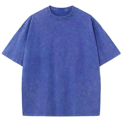 Bravon oversized boxy heavyweight cotton tee in washed vintage finish with garment-dyed retro look