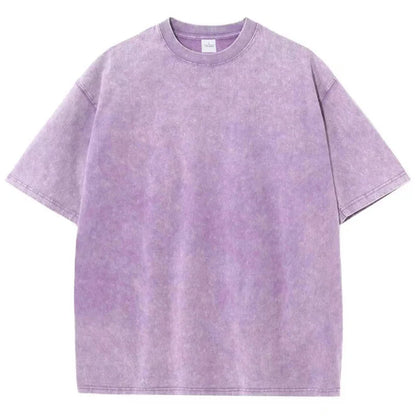 Bravon oversized boxy heavyweight cotton tee in washed vintage finish with garment-dyed retro look
