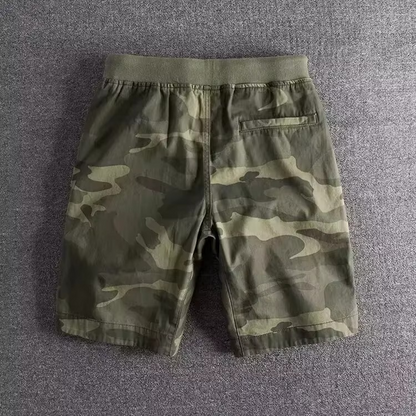 Men's loose fit camouflage sports shorts lightweight breathable adjustable drawstring waist