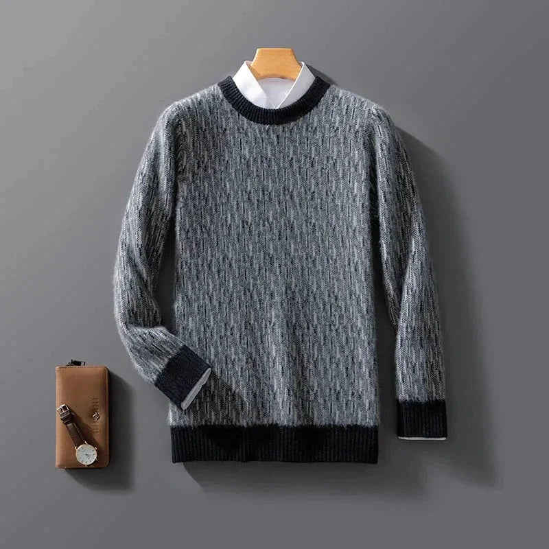 Bonnie ivory 100% cashmere sweater with ribbed cuffs collar and hem lightweight breathable knit
