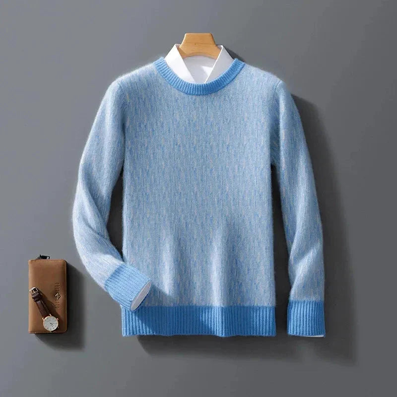 Bonnie ivory 100% cashmere sweater with ribbed cuffs, collar and hem for effortless elegant style