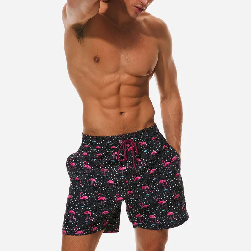 Men's quick-dry boardshorts lightweight flexible fit swimming trunks by Wavlynn Everett