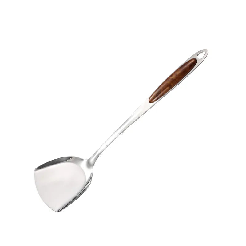 Sylvan stainless steel utensil set with ergonomic heat-resistant handles and mirror-like polished finish