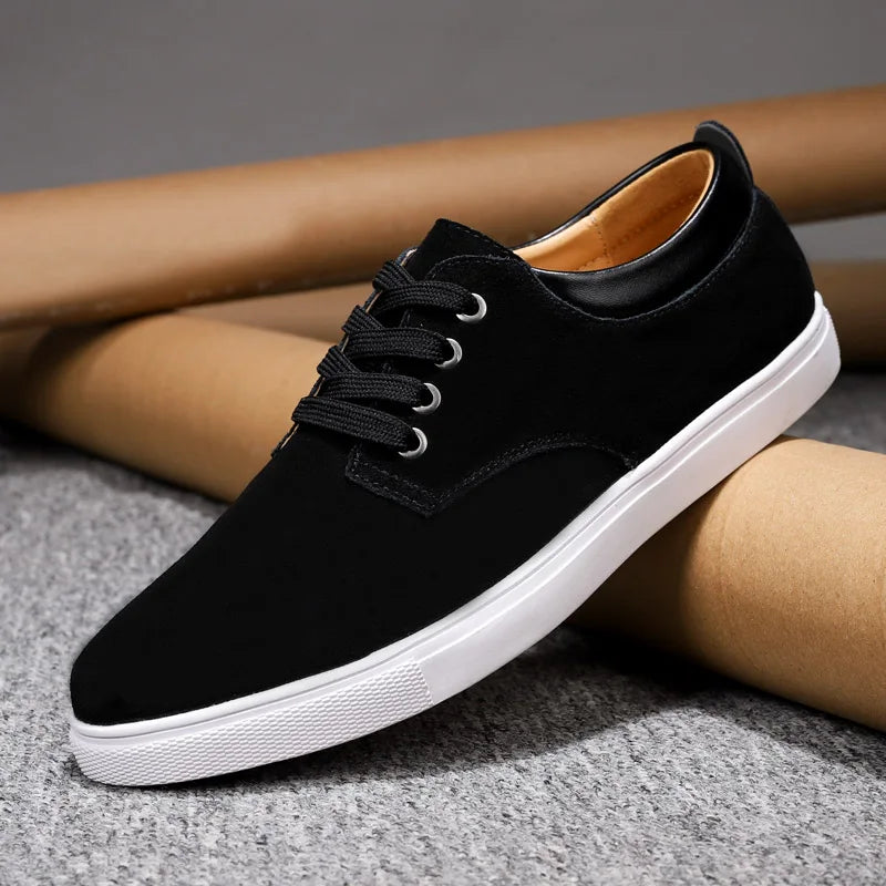 Men's brown suede casual dress shoes with plush sheepskin insole for all-day comfort