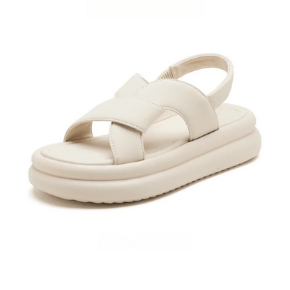 Women's comfort wedge sandals with built-in comfort support, flattering heel lift, and non-slip sole