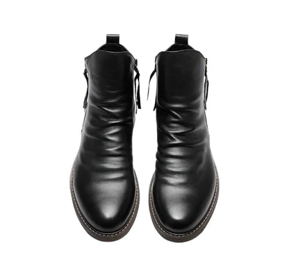 Blake Chelsea boots in rich leather with zipper closure, handcrafted elegant ankle boots for day-to-night wear
