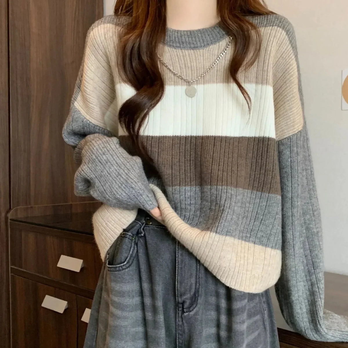 Women's cashmere turtleneck sweater in classic winter tones, luxurious soft knit cozy chic silhouette