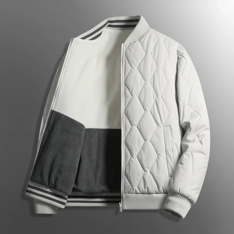 Kaelin reversible bomber jacket in cozy fleece, two-in-one versatile style for day to night wear