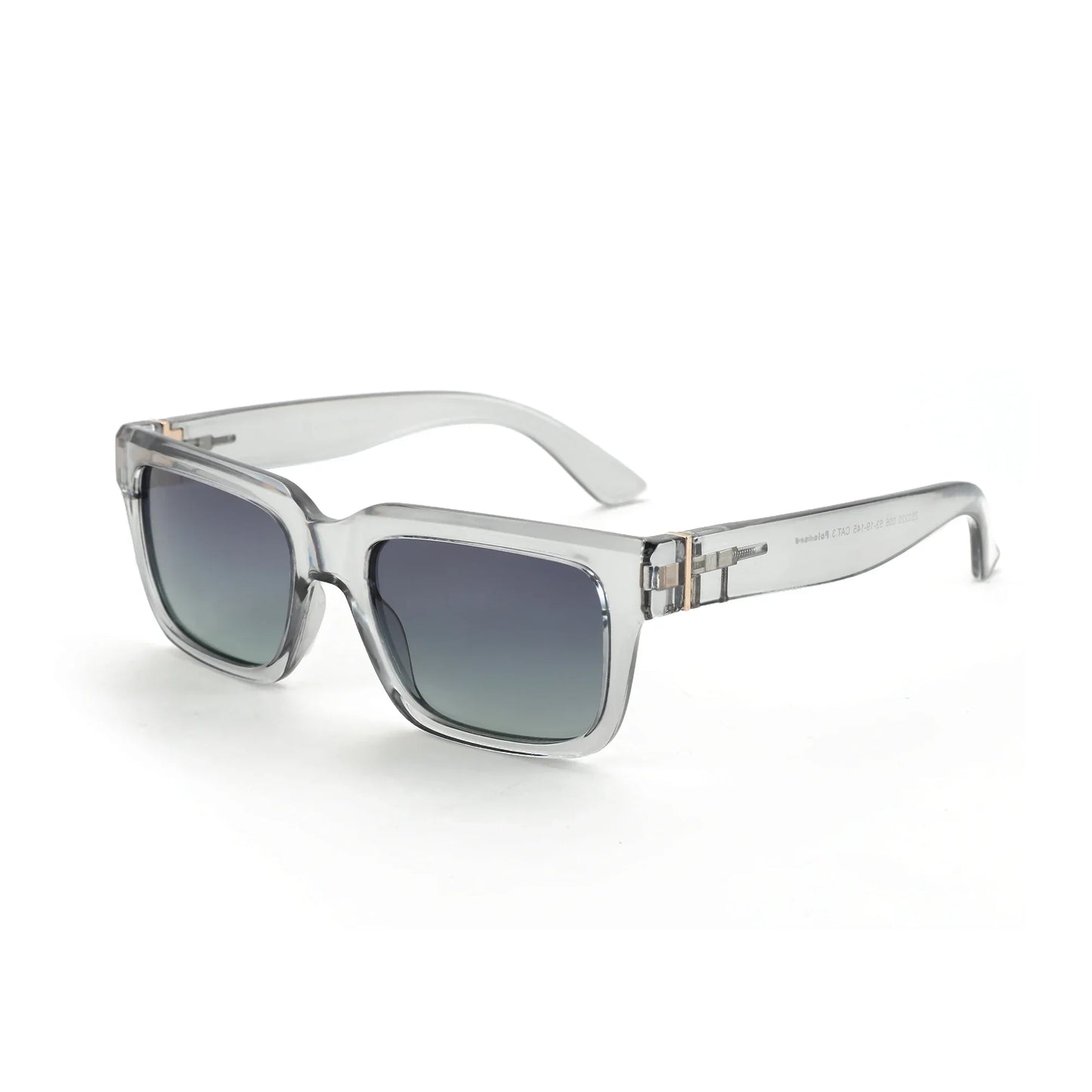Zuniga chunky block frame sunglasses gradient tint UV400 polarized with gold accent bold casual style