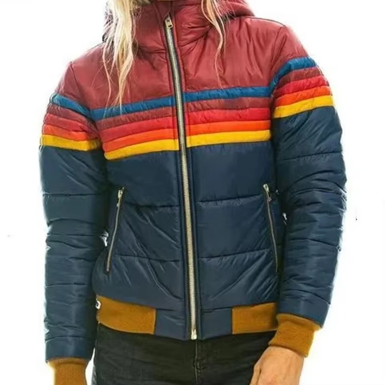 Women's lightweight cotton hooded parka jacket casual zip-up spring outerwear with warm contemporary fit