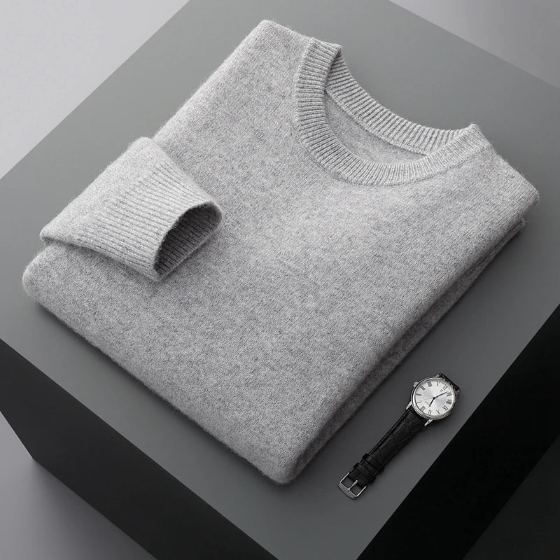 Men's wool sweatshirt loose fit round neck ribbed cuffs minimalist Nordisk Flair design