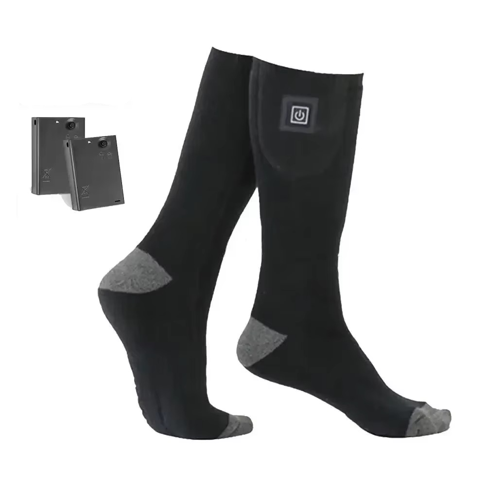 TrendAura rechargeable heated winter socks for outdoor sports, battery-powered warmth all day
