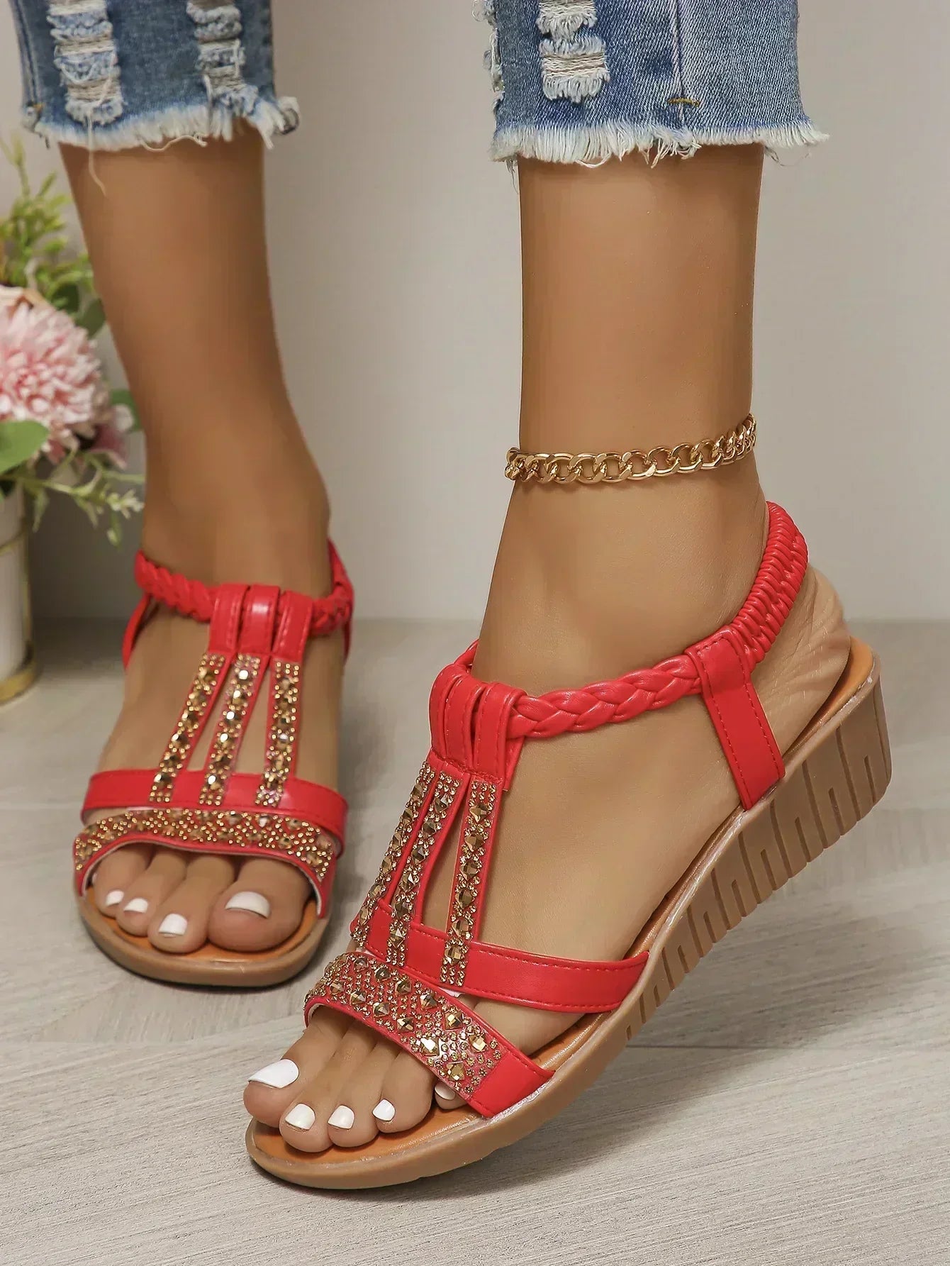 Women's beige comfort adjustable sandals with cushioned comfort support and chic minimalist silhouette