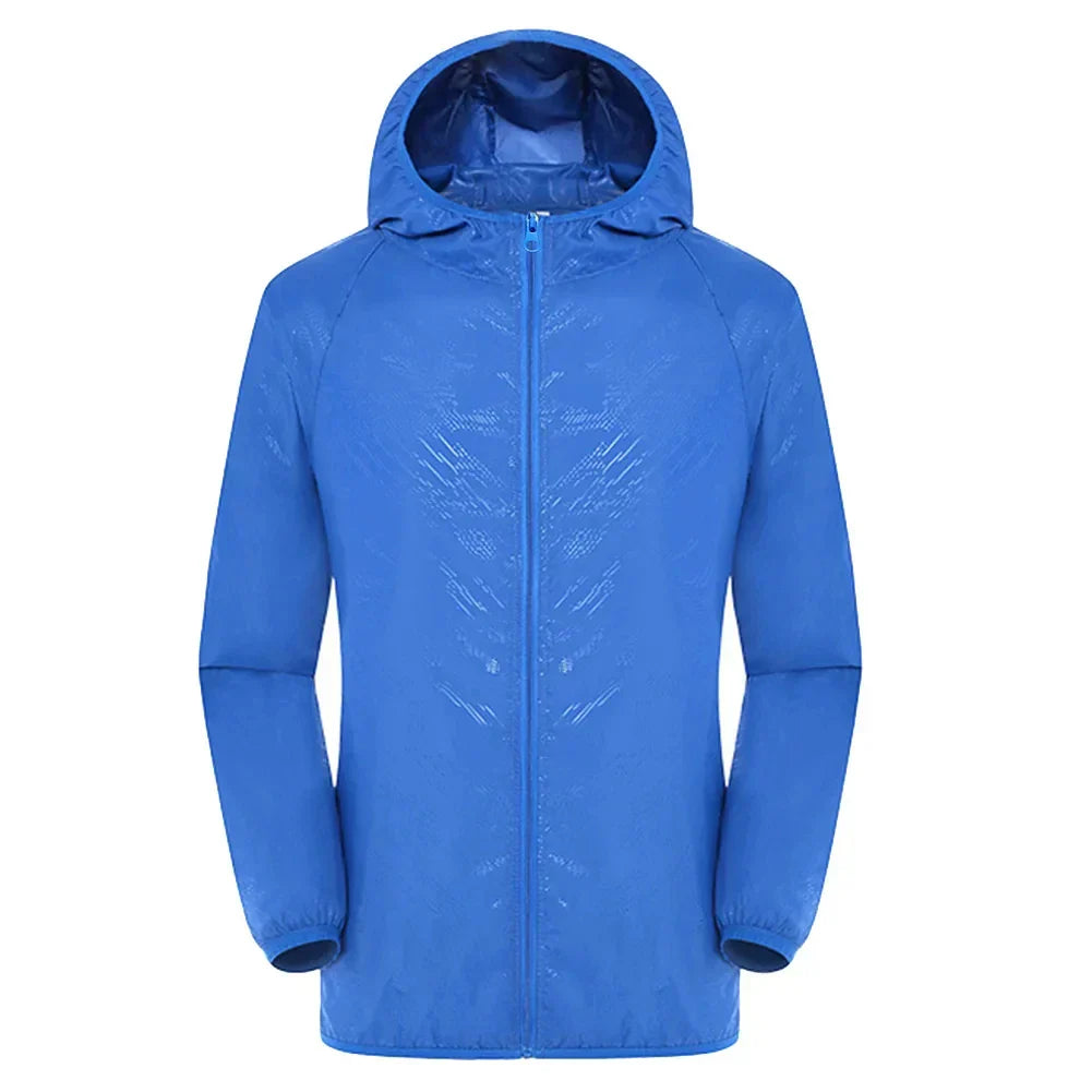 Men's waterproof hooded trench coat relaxed fit zipper front outerwear classic modern style