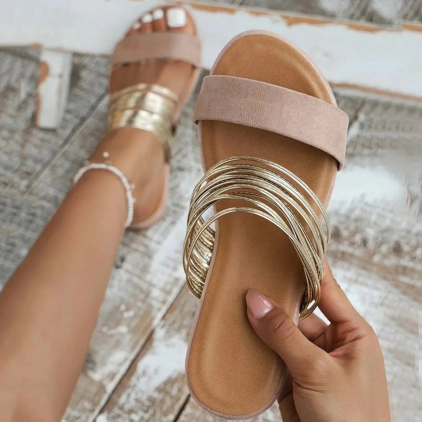 Alma orthopedic slide sandals with plush cushioning and soft suede finish for all-day comfort