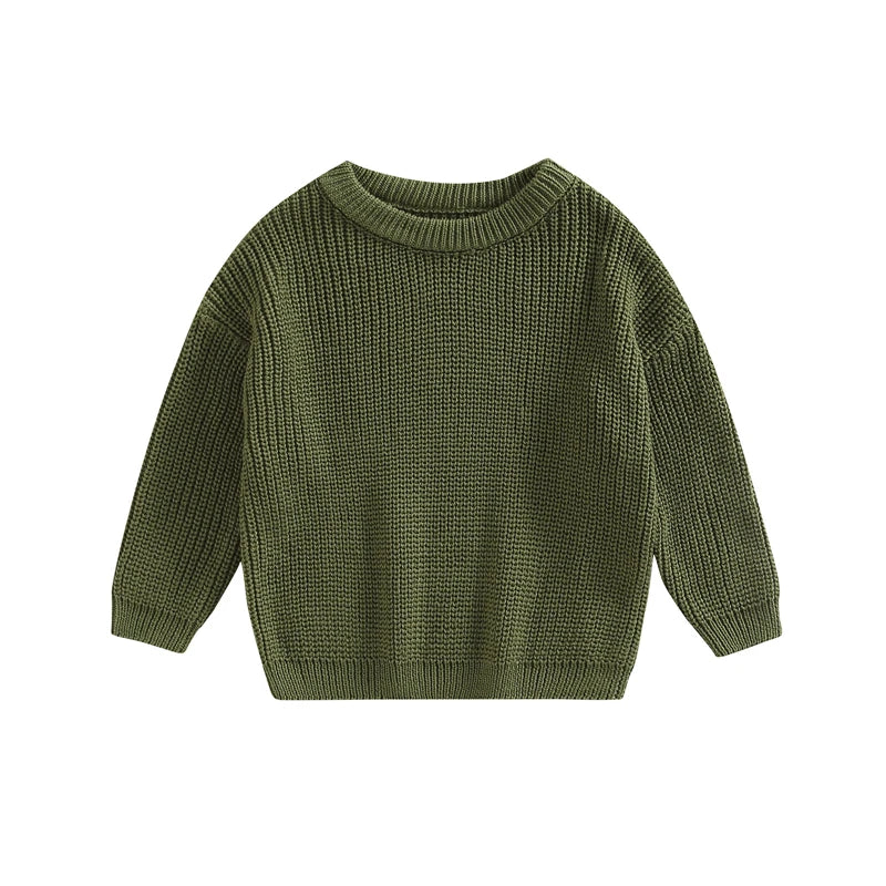 Tiny Threads cream long sleeve top, relaxed oversized fit with ribbed cuffs and hem