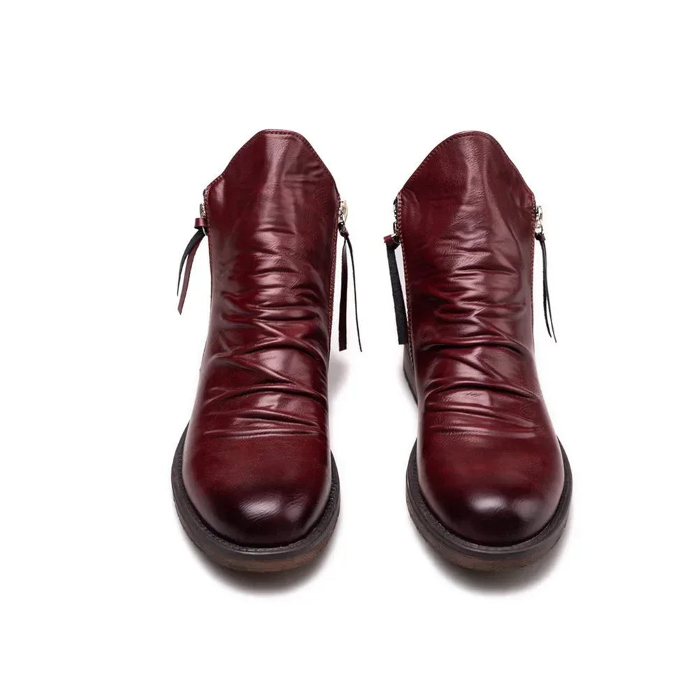 Blake Chelsea boots in rich leather with sleek ankle silhouette and side zipper closure