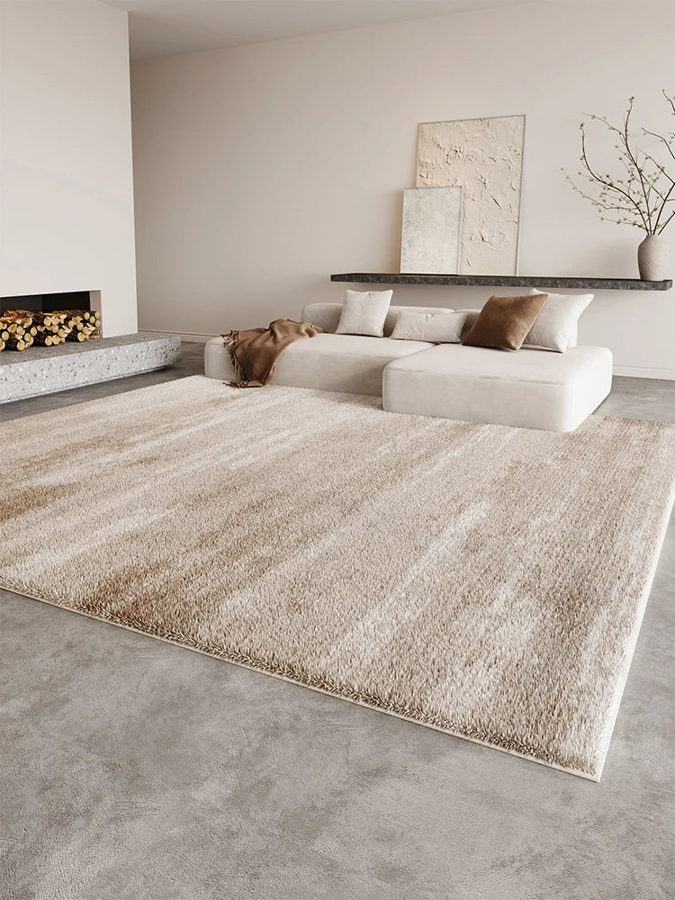 Fluffy Soft Cloakroom Rug Cream Style Living Room Decoration Line Carpet Large Area Rugs for Bedroom Home Thick Plush Floor Mat