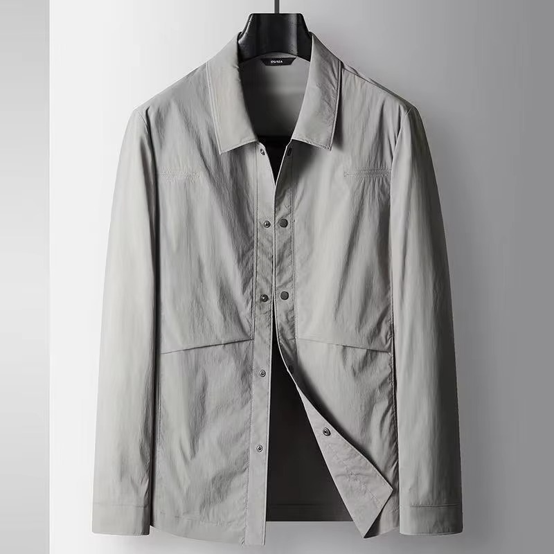 Men's wrinkle-resistant business casual jacket, polished British-inspired tailored silhouette for office travel
