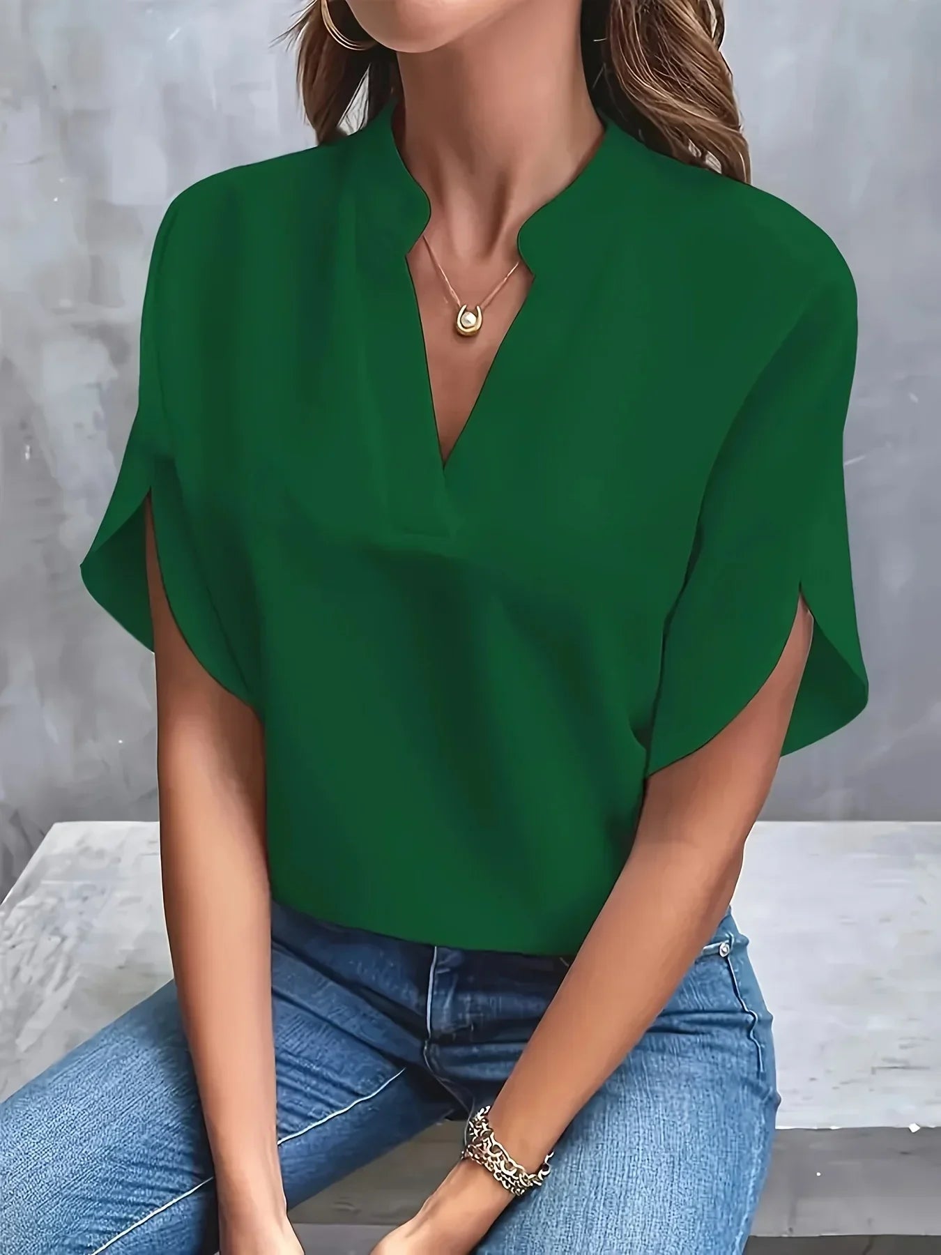 Thalia™ tailored blouse elegant silhouette sophisticated design for work or evening wear