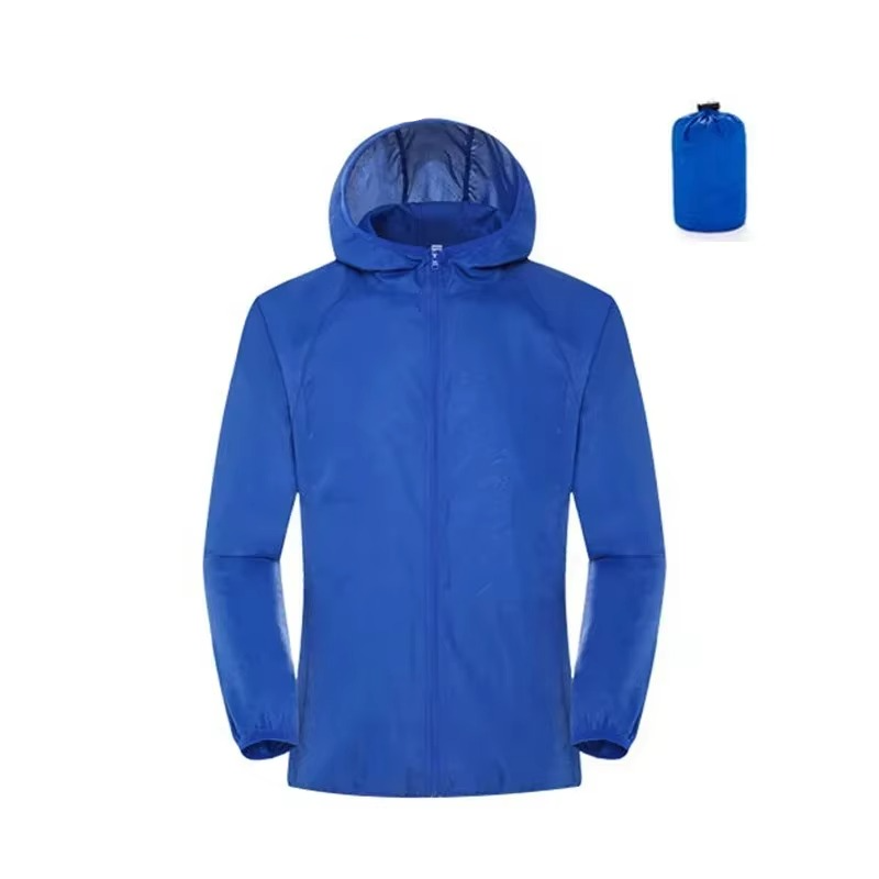 Lightweight waterproof windbreaker raincoat for men and women, packable hiking shell jacket