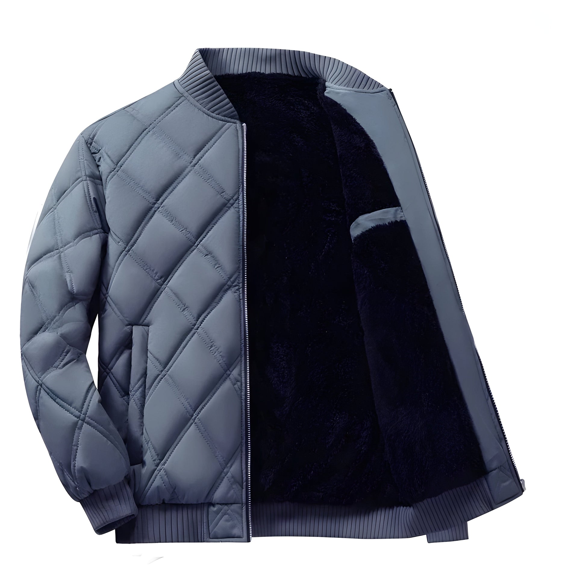 Arlo slim-fit diamond-quilted jacket with fleece lining and lightweight cotton filling
