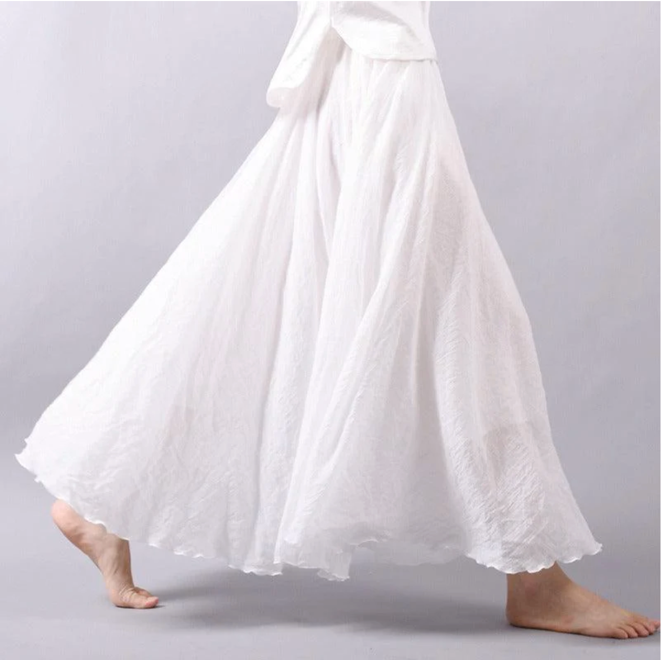 Eliana flowy maxi skirt light summer silhouette elegant relaxed long draped feminine cut