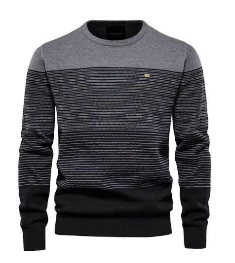 Cypress rugged men's structured sweater in bold tones with refined masculine silhouette design
