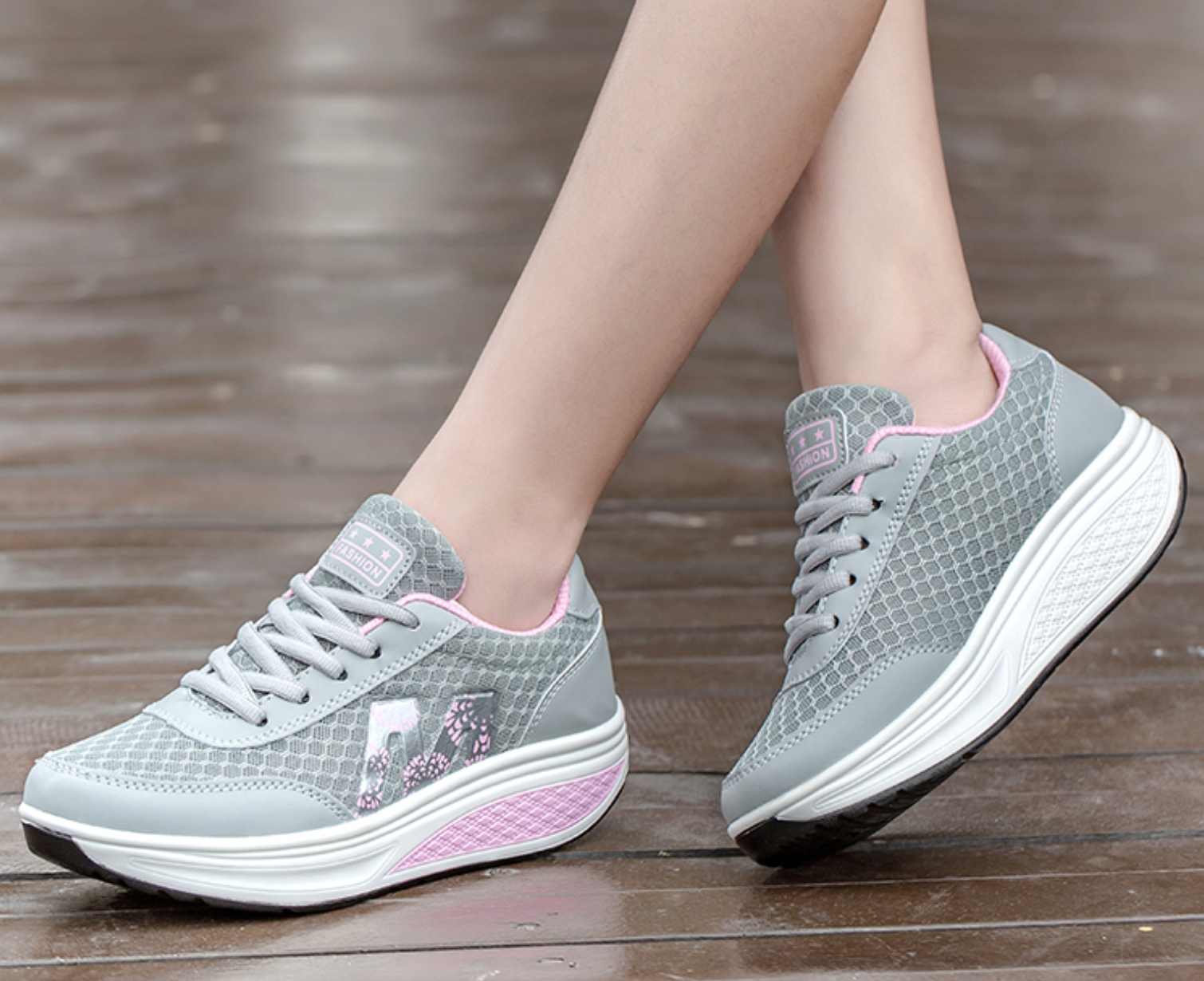 Women's comfort walking sneakers with cushioned air sole, breathable design, and posture-correcting support