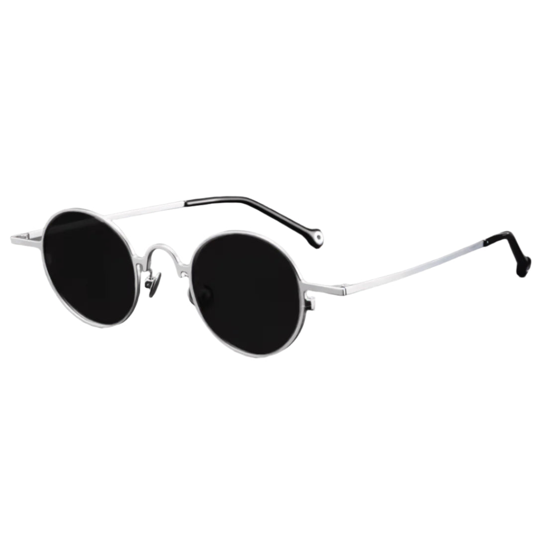 Ultralight round titanium sunglasses with polarized anti-glare lenses for all-day comfort
