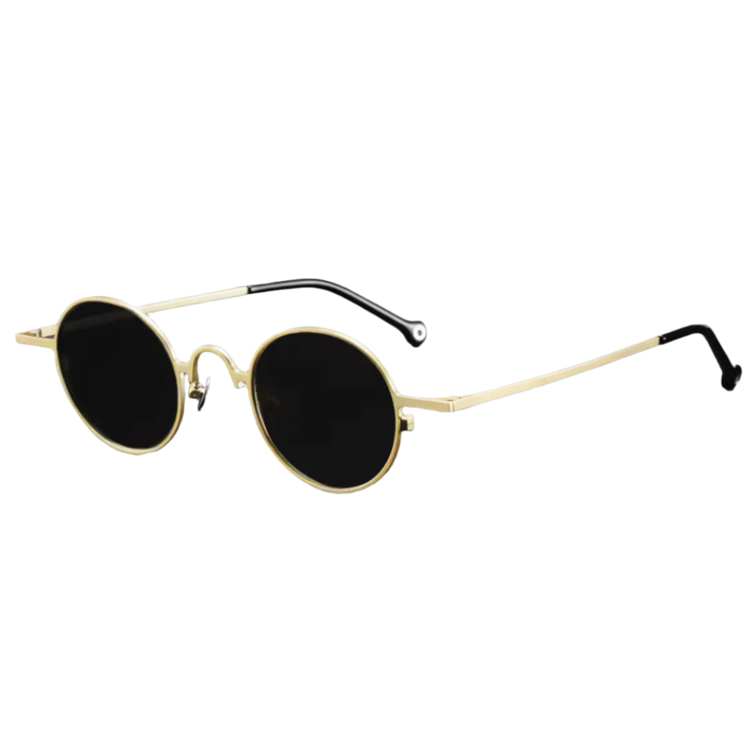Ultralight round titanium sunglasses with polarized anti-glare lenses for all-day comfort