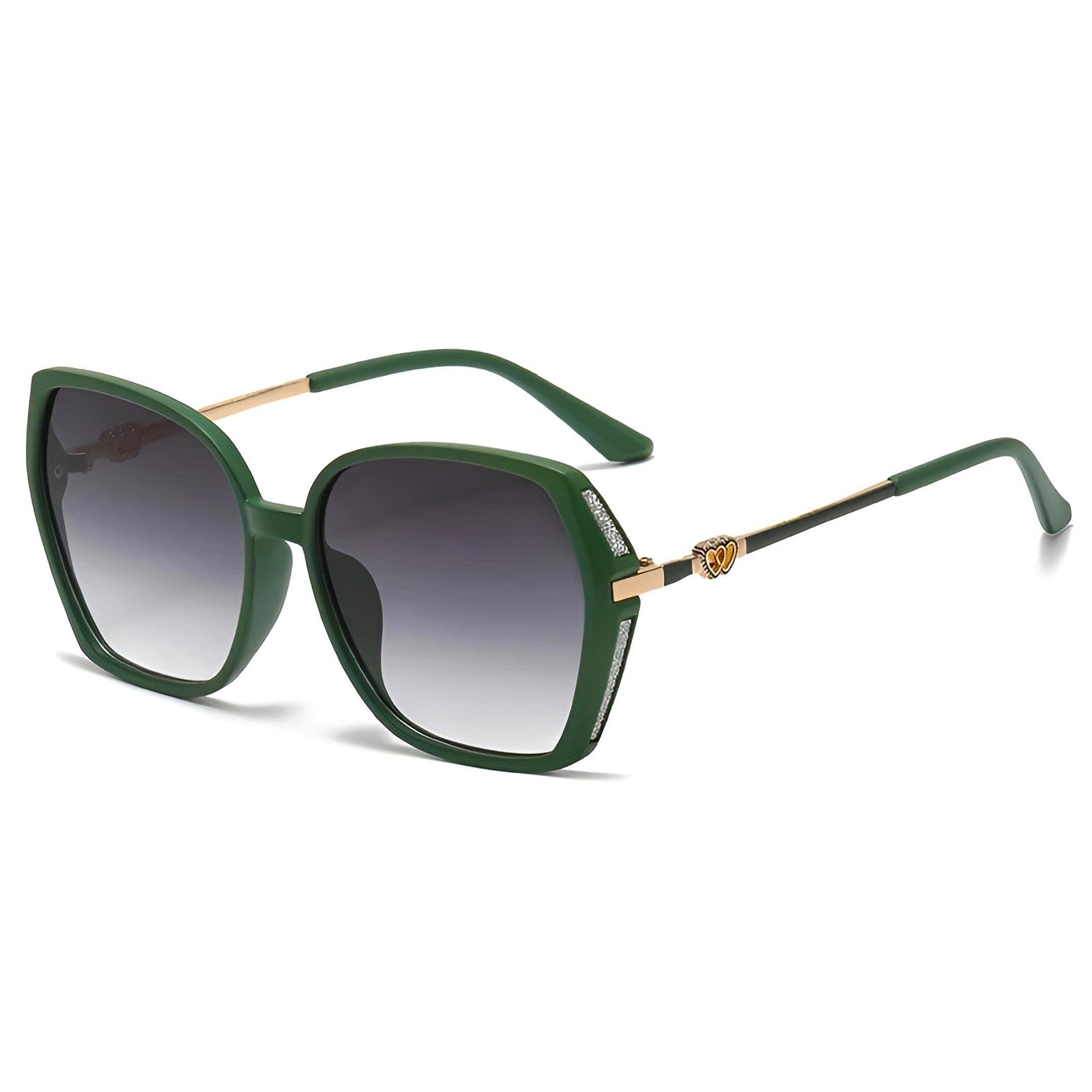 Oversized gradient lens sunglasses with metal alloy frames and bold wide rims for a chic look