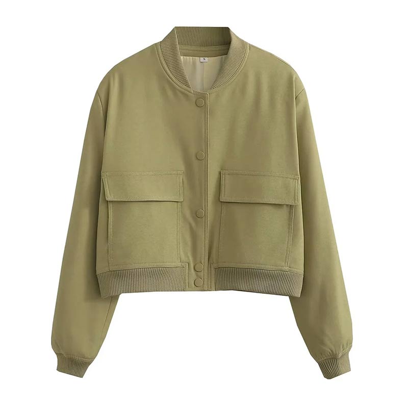 Women's cropped bomber winter jacket urban chic short silhouette minimalist style for cold weather