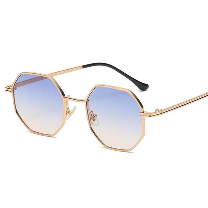 Amari vintage octagon sunglasses gold-plated bridge UV400 unisex retro 70s style