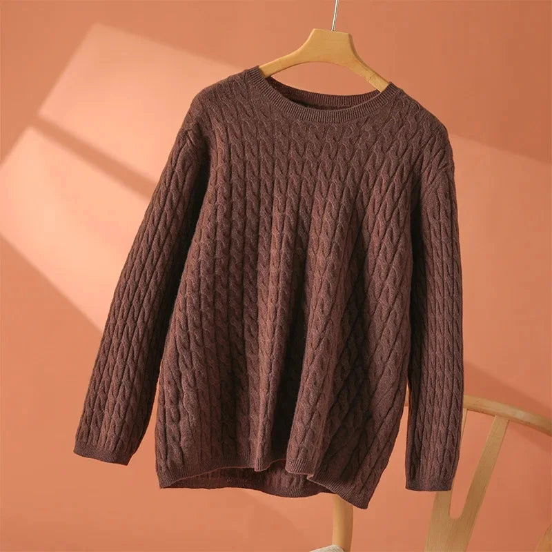 Ariana elegant cream sweater flattering silhouette premium fabric soft breathable luxurious style