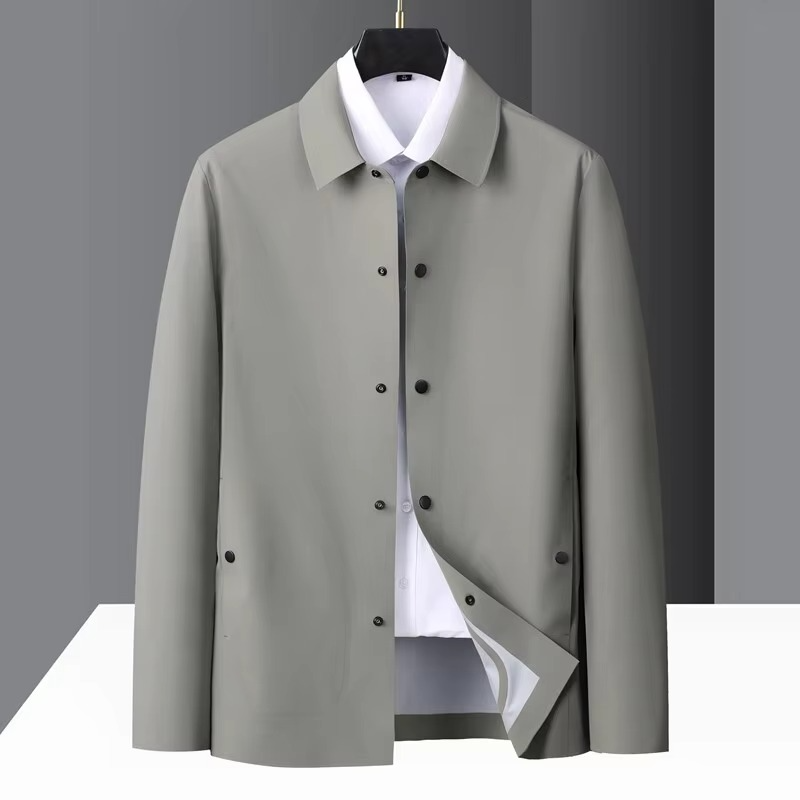 Men's slim-fit seamless business casual jacket lightweight breathable layer for modern professionals