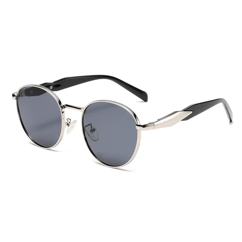 Retro oval sunglasses champagne gold rims tortoiseshell temples UV400 protection 90s style
