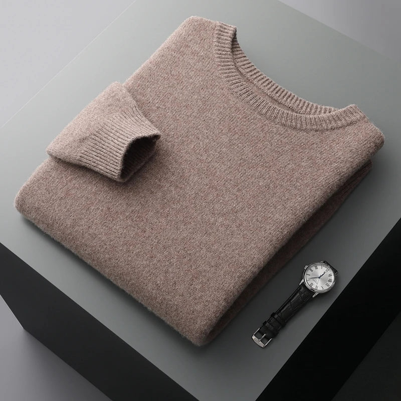 Men's wool sweatshirt loose fit round neck ribbed cuffs minimalist Nordisk Flair design