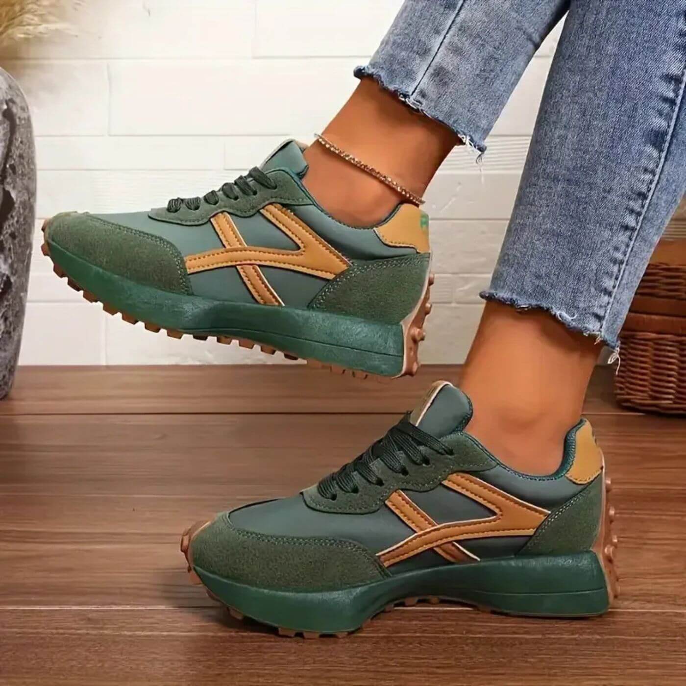 TheraWalk slip-resistant comfort sneakers with cushioned sole and secure fit for all-day comfort