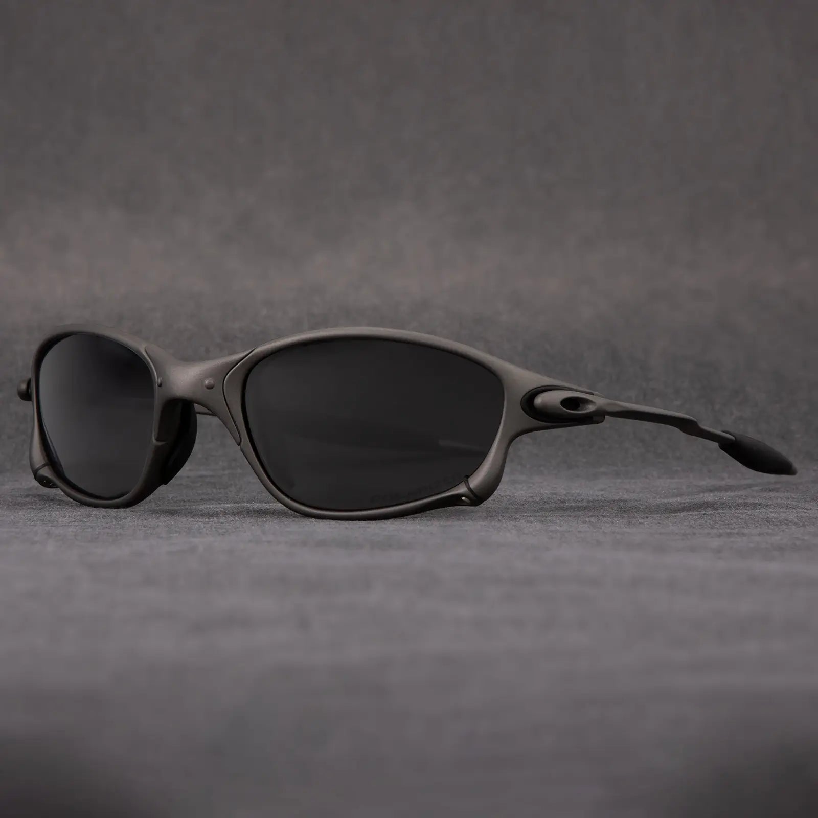 Spectre matte black polarized sunglasses with UV400 protection and rubber grip arms for active outdoor wear