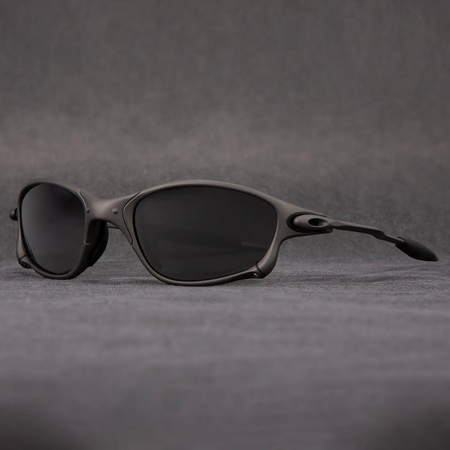 Skyline matte black polarized sunglasses with UV400 protection, lightweight durable frames for active outdoor lifestyle