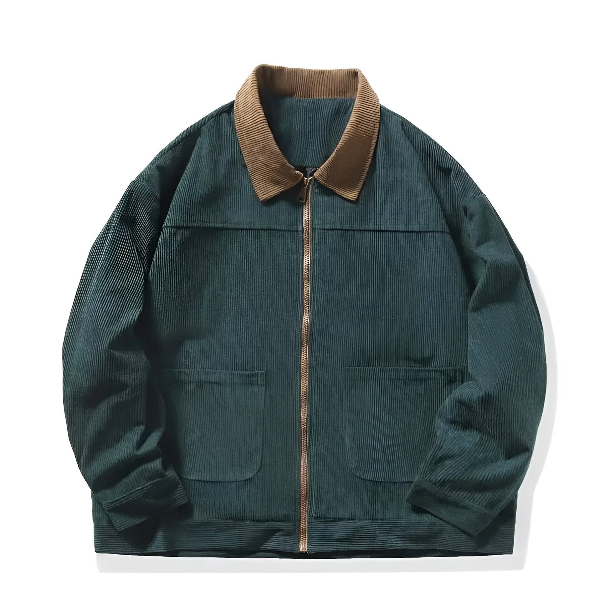 Montana relaxed-fit corduroy color block jacket in earthy tones, ideal for layering