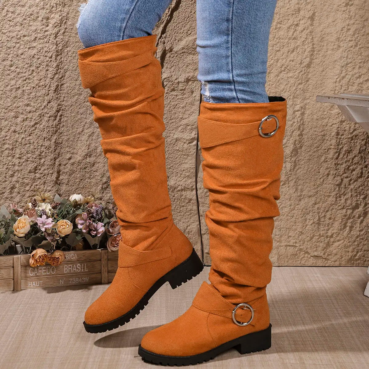 Wyn knee-high boots sleek elongated silhouette leg-lengthening design for everyday elegant style
