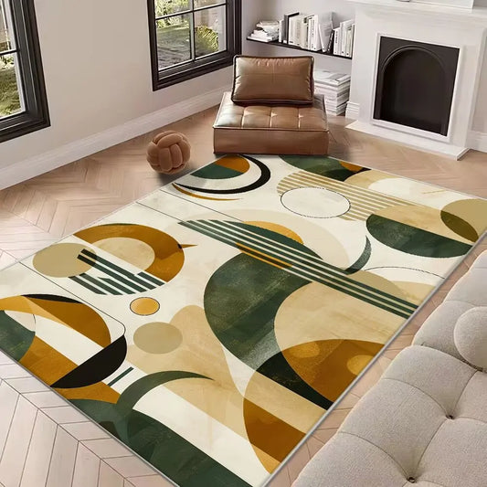 Modern Abstract Style Large Living Room Carpet Decoration Home Rugs for Bedroom Non-slip Lounge Rug Mat for Children Washable