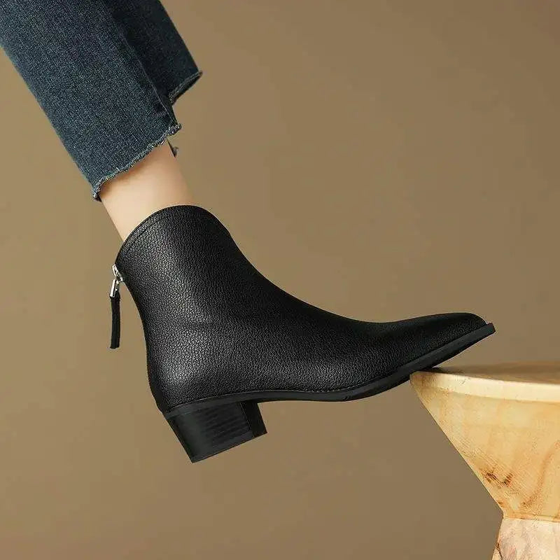 Kensley™ sleek polished knee-high boots in classic neutral tone with streamlined leg-lengthening silhouette