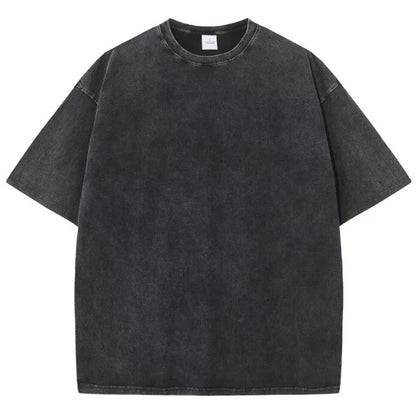 Bravon retro heavyweight cotton tee in garment-dyed wash, oversized boxy fit with broken-in feel