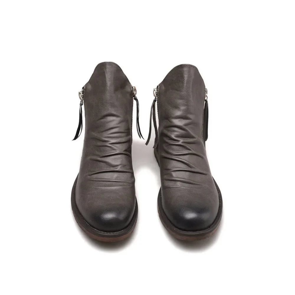 Blake Chelsea boots in rich brown leather with sleek ankle silhouette and side zipper closure