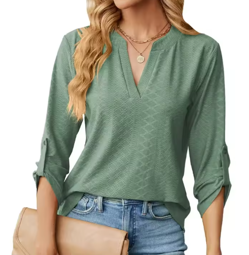 Shanice chic women's blouse relaxed fit soft breathable fabric elegant casual dressy style