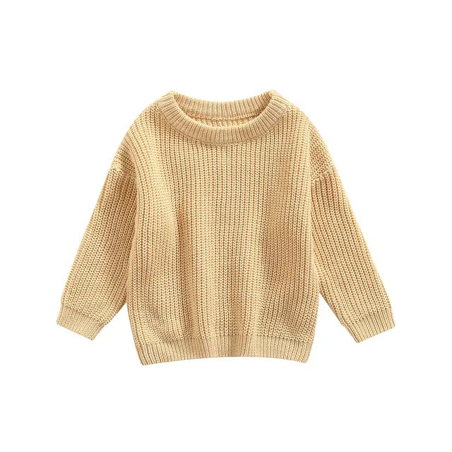 Tiny Threads oversized long sleeve top, soft cotton blend with ribbed cuffs and hem for a relaxed fit