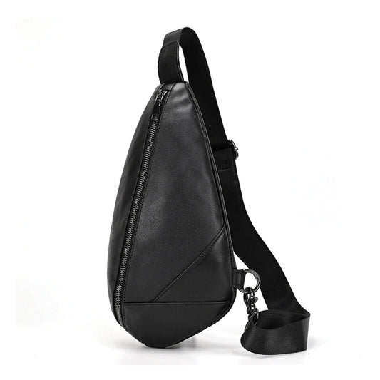 Leather Sling Chest Bag - Wavlynn